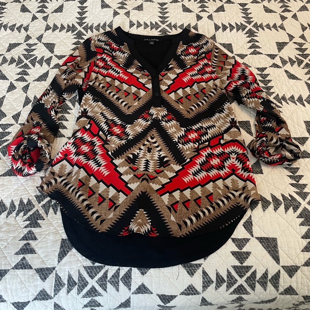Aztec 3/4 sleeve shirt